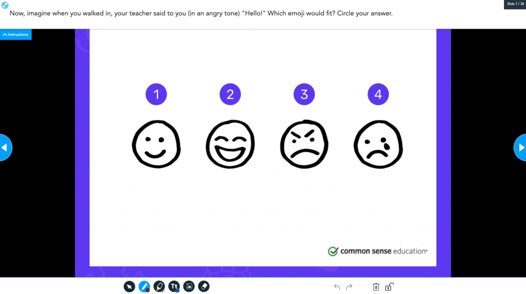 Preview of Nearpod's Common Sense Digital Citizenship Lessons: The Power of Words