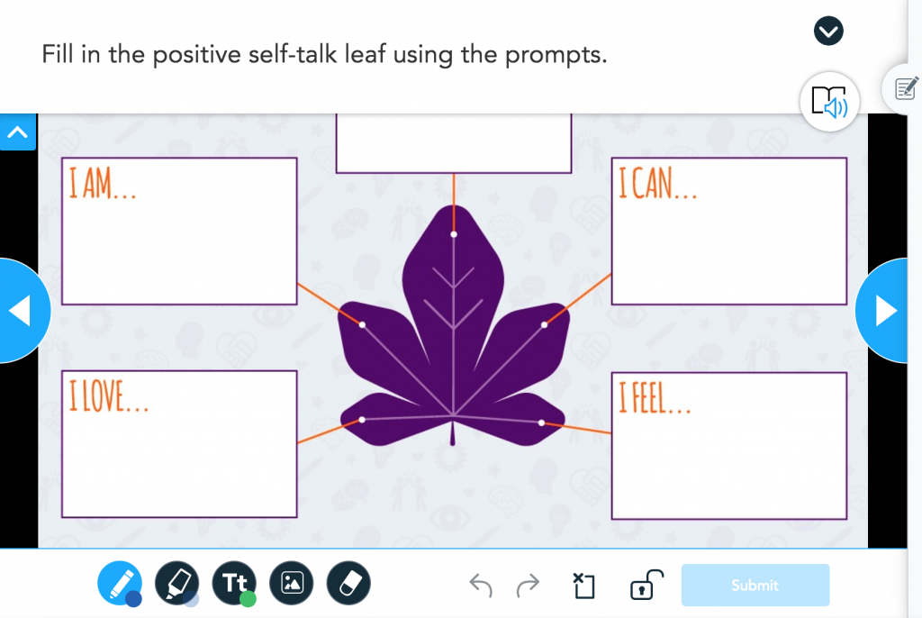 SEL drawing activity on Nearpod's Draw It